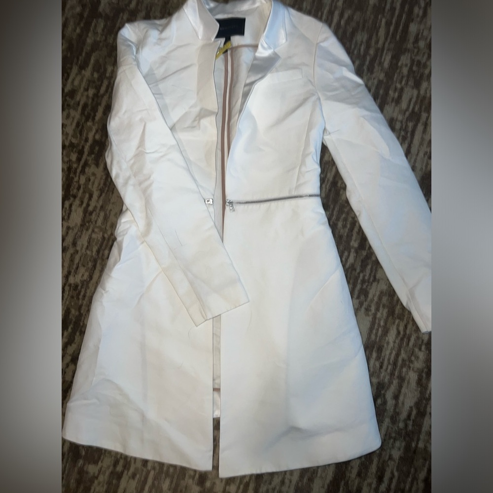 BCBG Maxazria white coat and dress